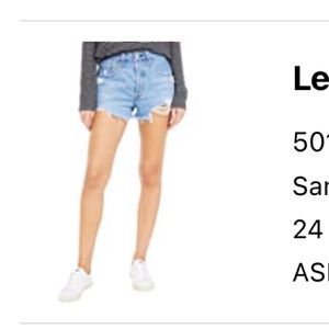 Levi 501 shorts size 25
